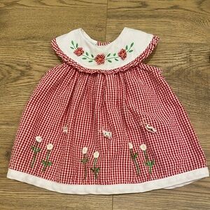 Vintage Little Bitty Butterfly And flowers Sundress Sz 6-9‎ M